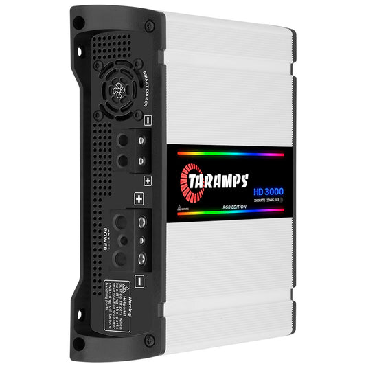 Taramps HD 3000 RGB 1 CHANNEL CAR AUDIO AMPLIFIER (Choose Color and Impedance)