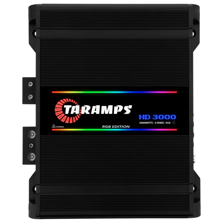 Taramps HD 3000 RGB 1 CHANNEL CAR AUDIO AMPLIFIER (Choose Color and Impedance)