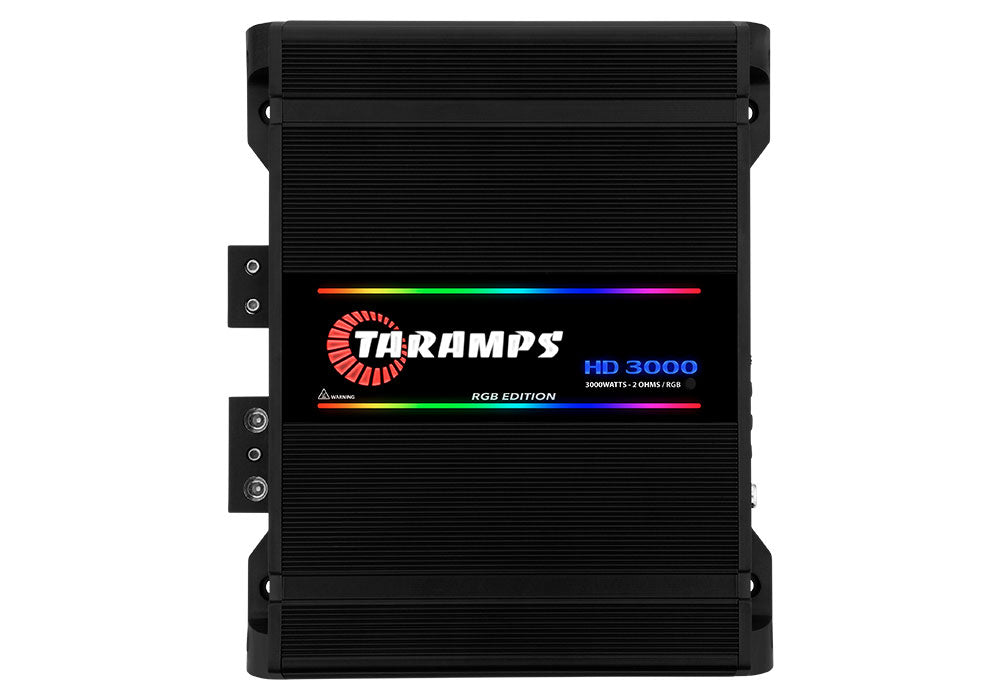 Taramps HD 3000 RGB 1 CHANNEL CAR AUDIO AMPLIFIER (Choose Color and Impedance)