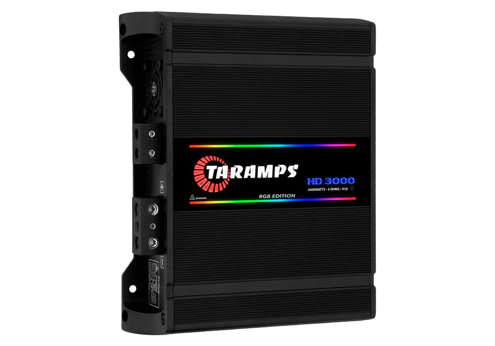 Taramps HD 3000 RGB 1 CHANNEL CAR AUDIO AMPLIFIER (Choose Color and Impedance)
