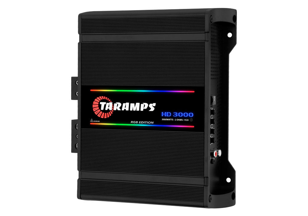 Taramps HD 3000 RGB 1 CHANNEL CAR AUDIO AMPLIFIER (Choose Color and Impedance)
