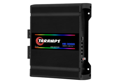 Taramps HD 3000 RGB 1 CHANNEL CAR AUDIO AMPLIFIER (Choose Color and Impedance)