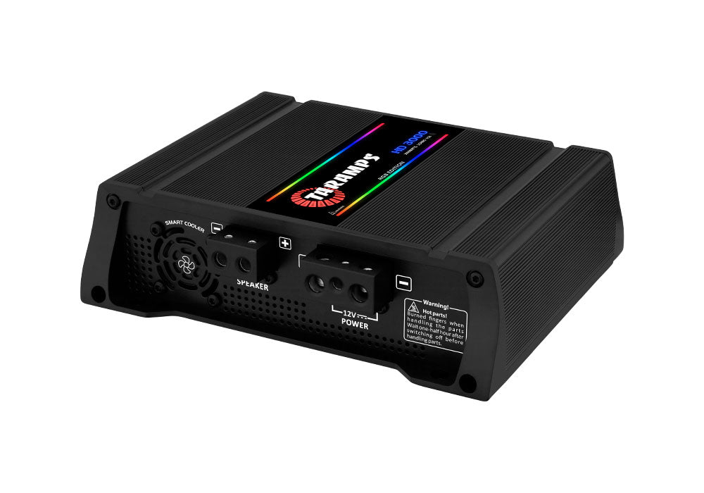 Taramps HD 3000 RGB 1 CHANNEL CAR AUDIO AMPLIFIER (Choose Color and Impedance)