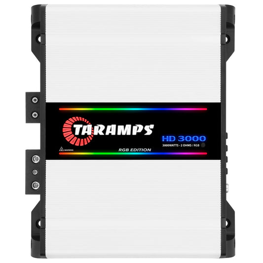 Taramps HD 3000 RGB 1 CHANNEL CAR AUDIO AMPLIFIER (Choose Color and Impedance)