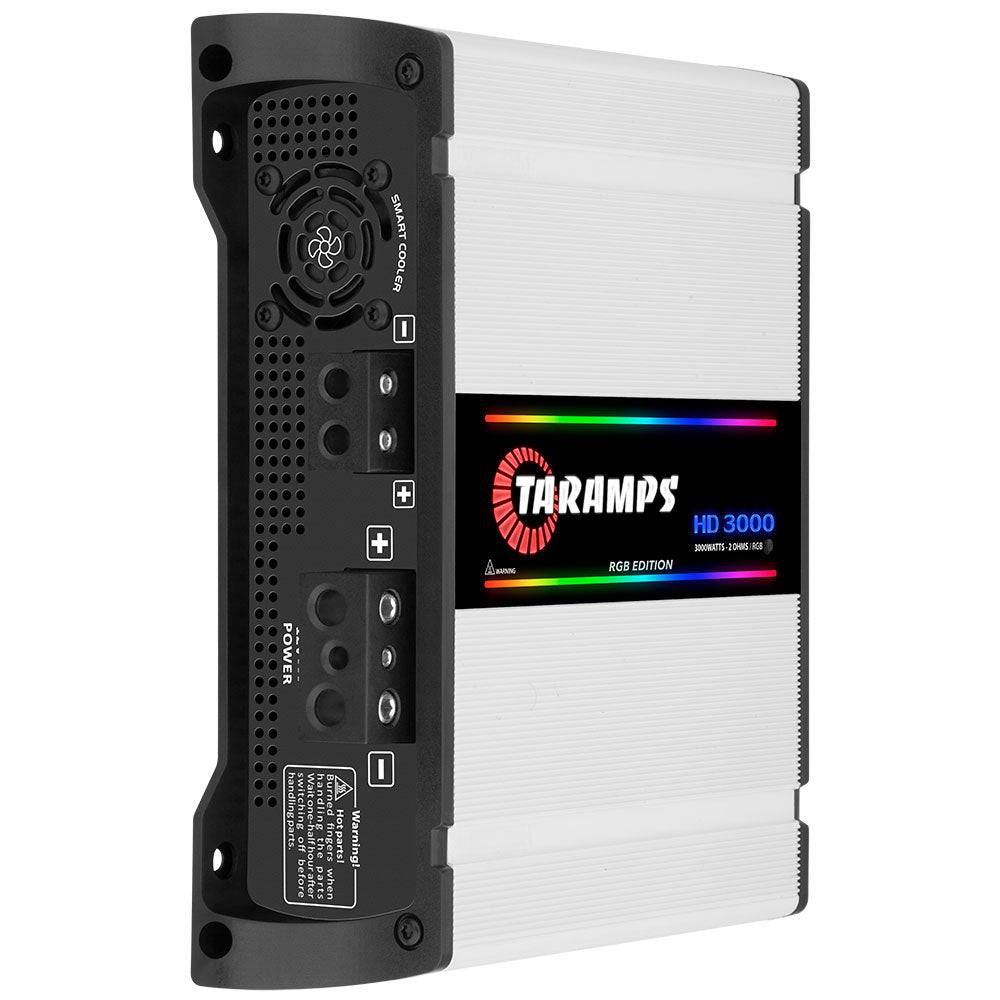 Taramps HD 3000 RGB 1 CHANNEL CAR AUDIO AMPLIFIER (Choose Color and Impedance)