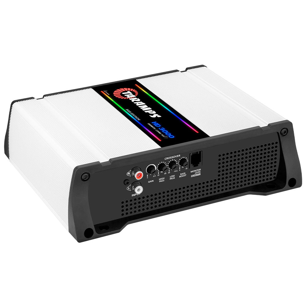 Taramps HD 3000 RGB 1 CHANNEL CAR AUDIO AMPLIFIER (Choose Color and Impedance)