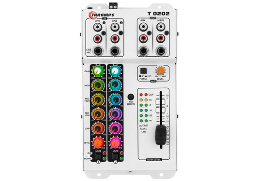 Taramps T 0202 RGB MULTICOLOR AUDIO MIXER 2 CHANNEL 4-BAND EQ W/ RGB LED