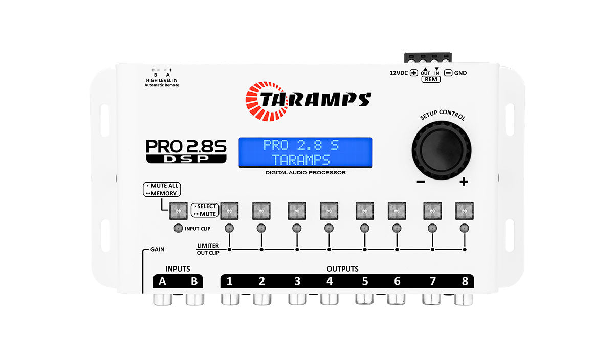 Taramps PRO 2.8S DSP 8-WAY DIGITAL AUDIO PROCESSOR W/ PEAK & RMS LIMITER (Choose Color)