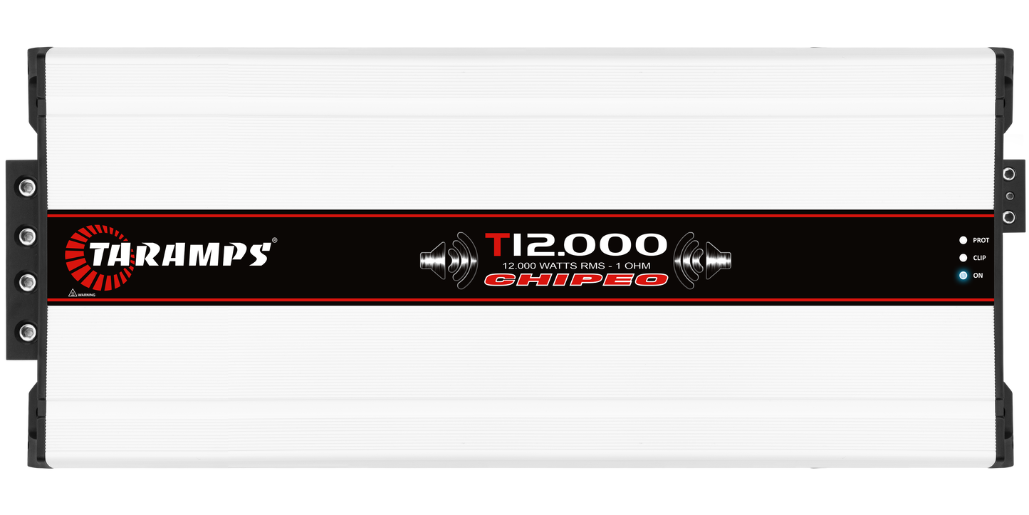 Taramps T 12000 CHIPEO 12V 1 CHANNEL AUDIO AMPLIFIER (Choose Impedance)
