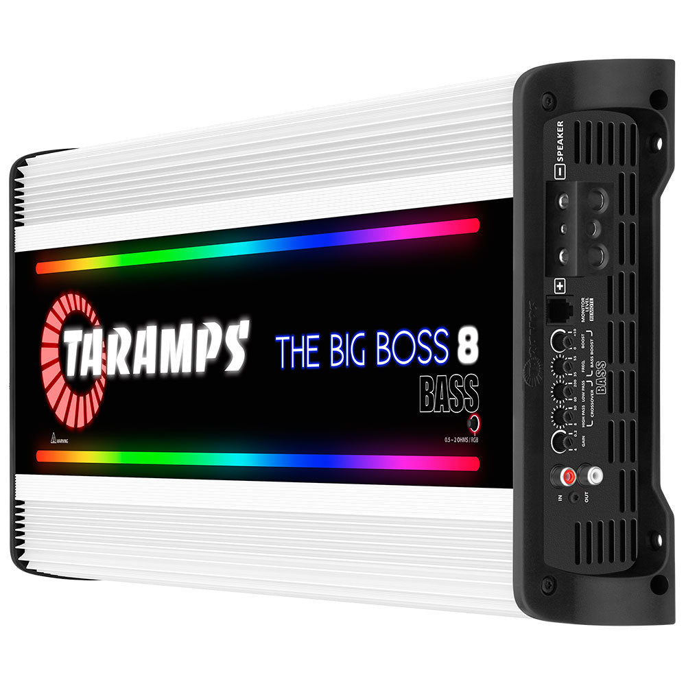 Taramps THE BIG BOSS 8 BASS 1 CHANNEL MULTI-IMPEDANCE AUDIO AMPLIFIER 0.5 ~ 2 OHMS (Choose Color)