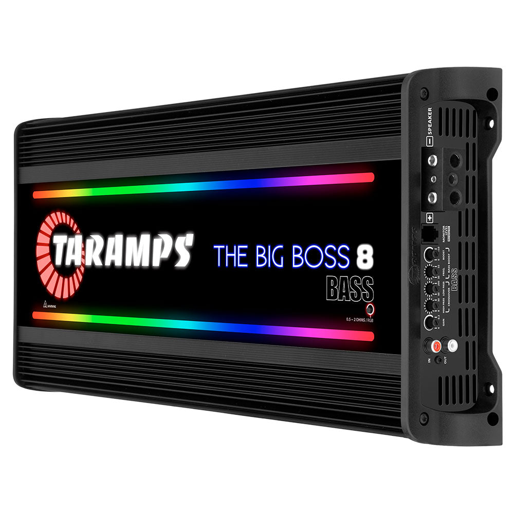 Taramps THE BIG BOSS 8 BASS 1 CHANNEL MULTI-IMPEDANCE AUDIO AMPLIFIER 0.5 ~ 2 OHMS (Choose Color)
